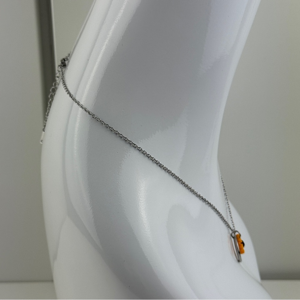 Dainty Yellow Sunflower Silver O-Ring Pendant Necklace Jewelry Flower Floral NEW - Picture 8 of 16